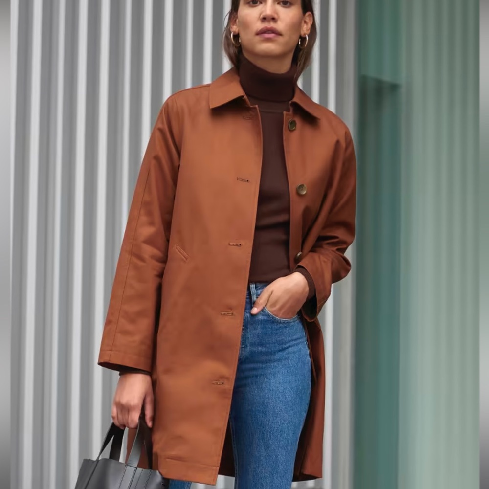 Everlane The Mac Coat in Cocoa Brown
